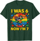 7th Birthday I was 6 Now Im 7 Building Blocks Dabbing boy 67 T-Shirt - T-Shirt | Forest
