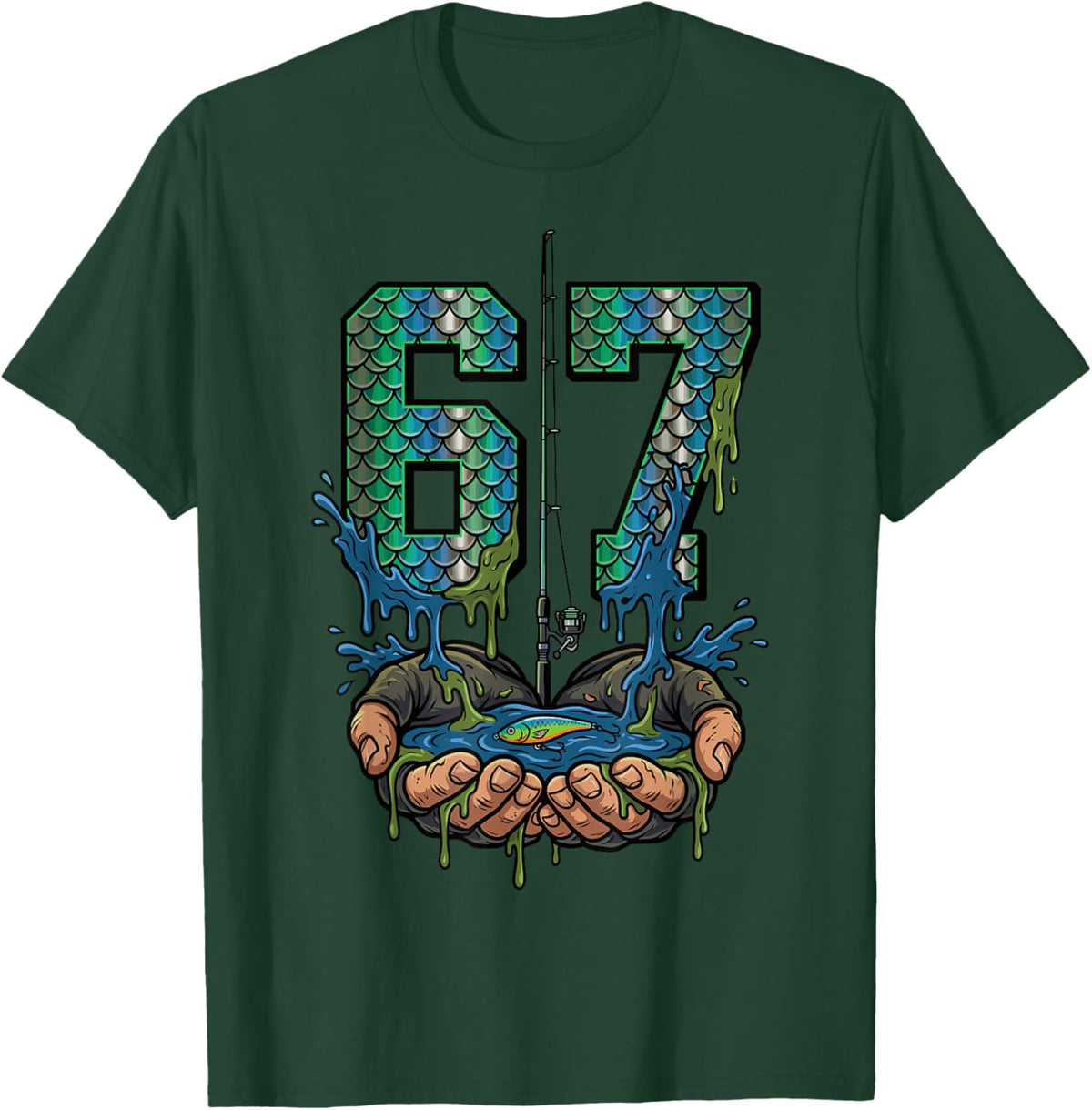 Fishing 67 Six Seven Fishermen T-Shirt - T-Shirt | Forest