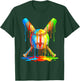 Baseball Drip Ice Cream Multicolor Crossed Bat Art T-Shirt - T-Shirt | Forest