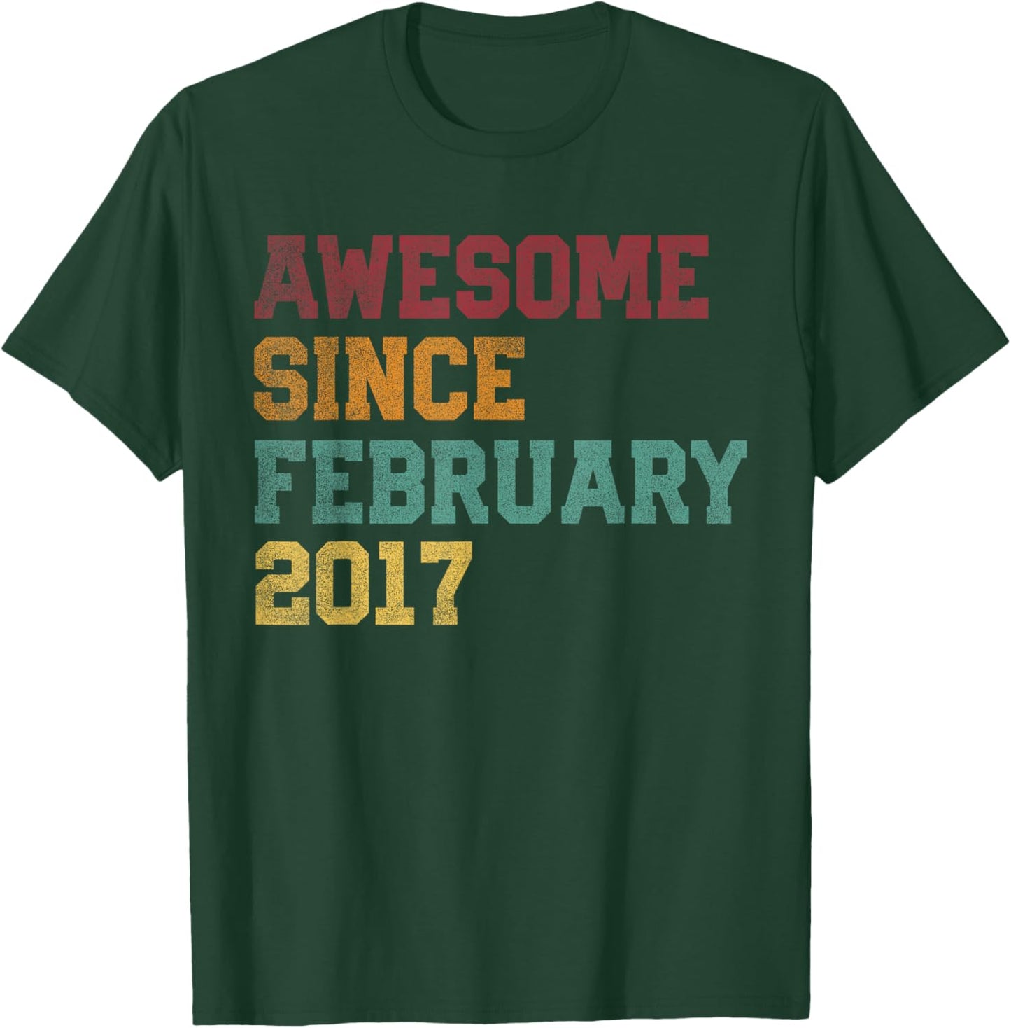Awesome Since February 2017 9th Birthday 9 Years Old T-Shirt - T-Shirt | Forest
