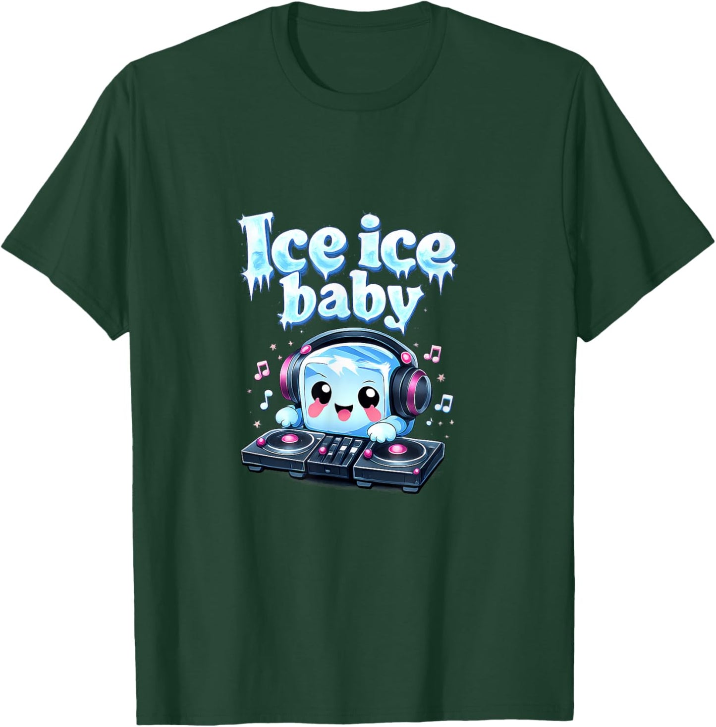 Ice Ice Baby Kawaii Ice Cube DJ Graphic T-Shirt - T-Shirt | Forest
