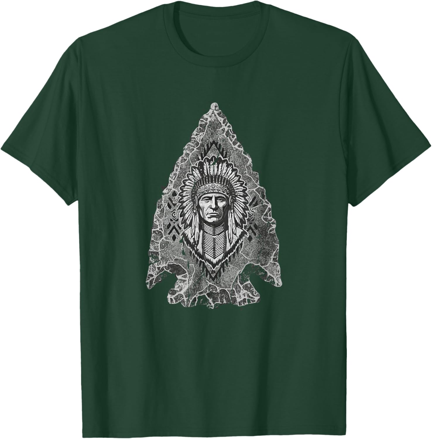 Arrowhead Hunter Indian Chief Relic Hunting Native American T-Shirt - T-Shirt | Forest
