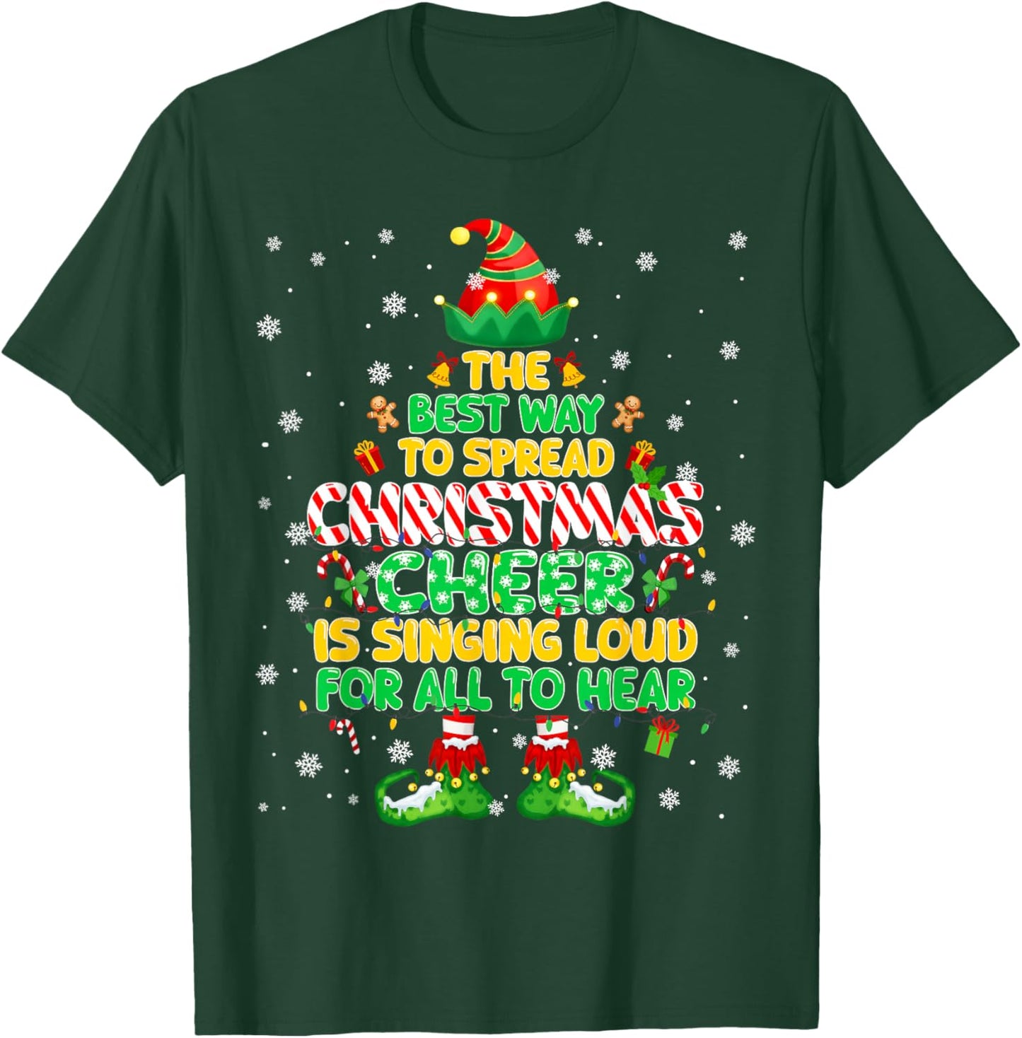 The Best Way to Spread Christmas Elf Xmas Boys Kids T-Shirt - T-Shirt | Forest