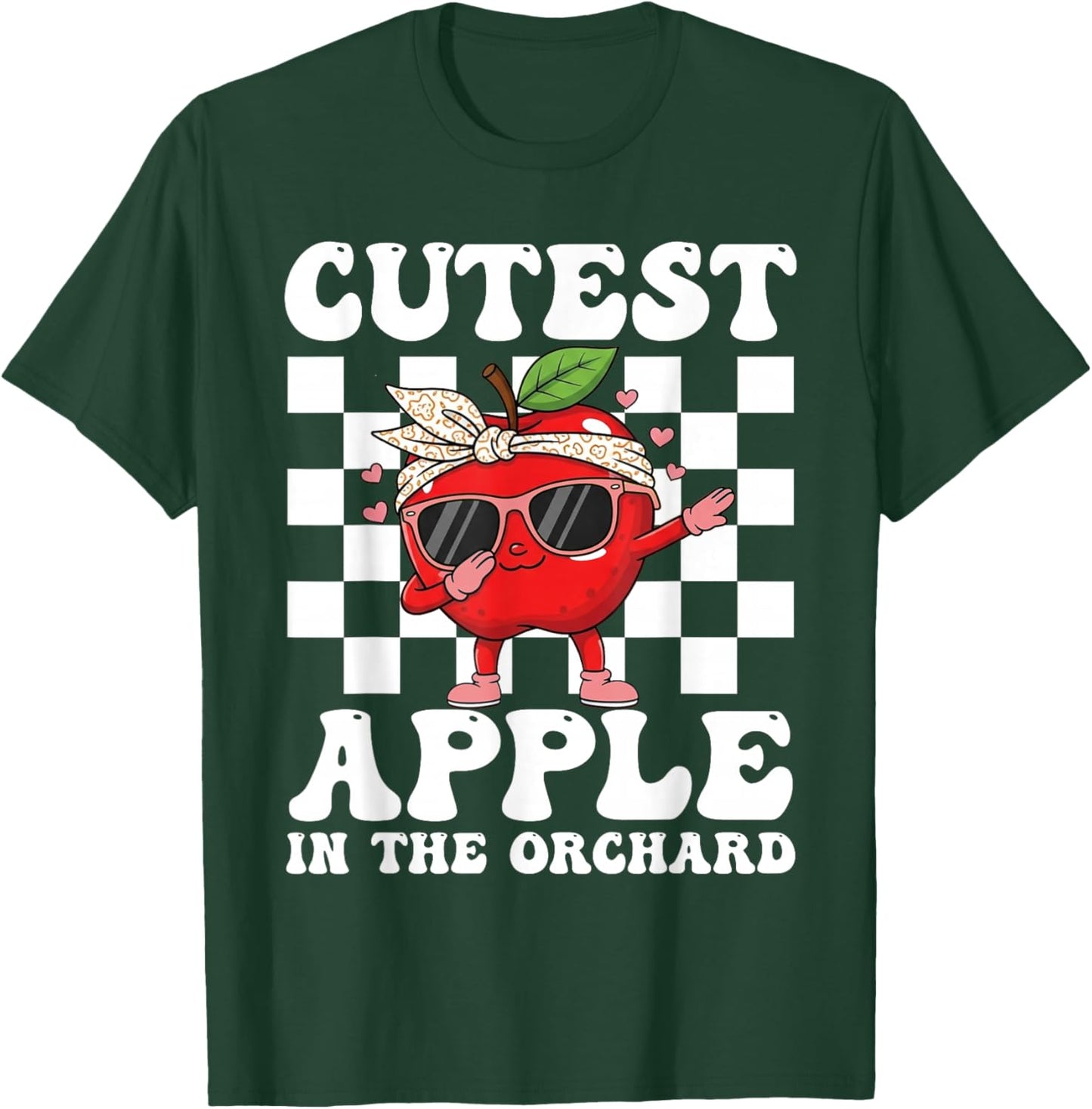 Cutest Apple in The Orchard Dabbing Apple Picking Season T-Shirt - T-Shirt | Forest