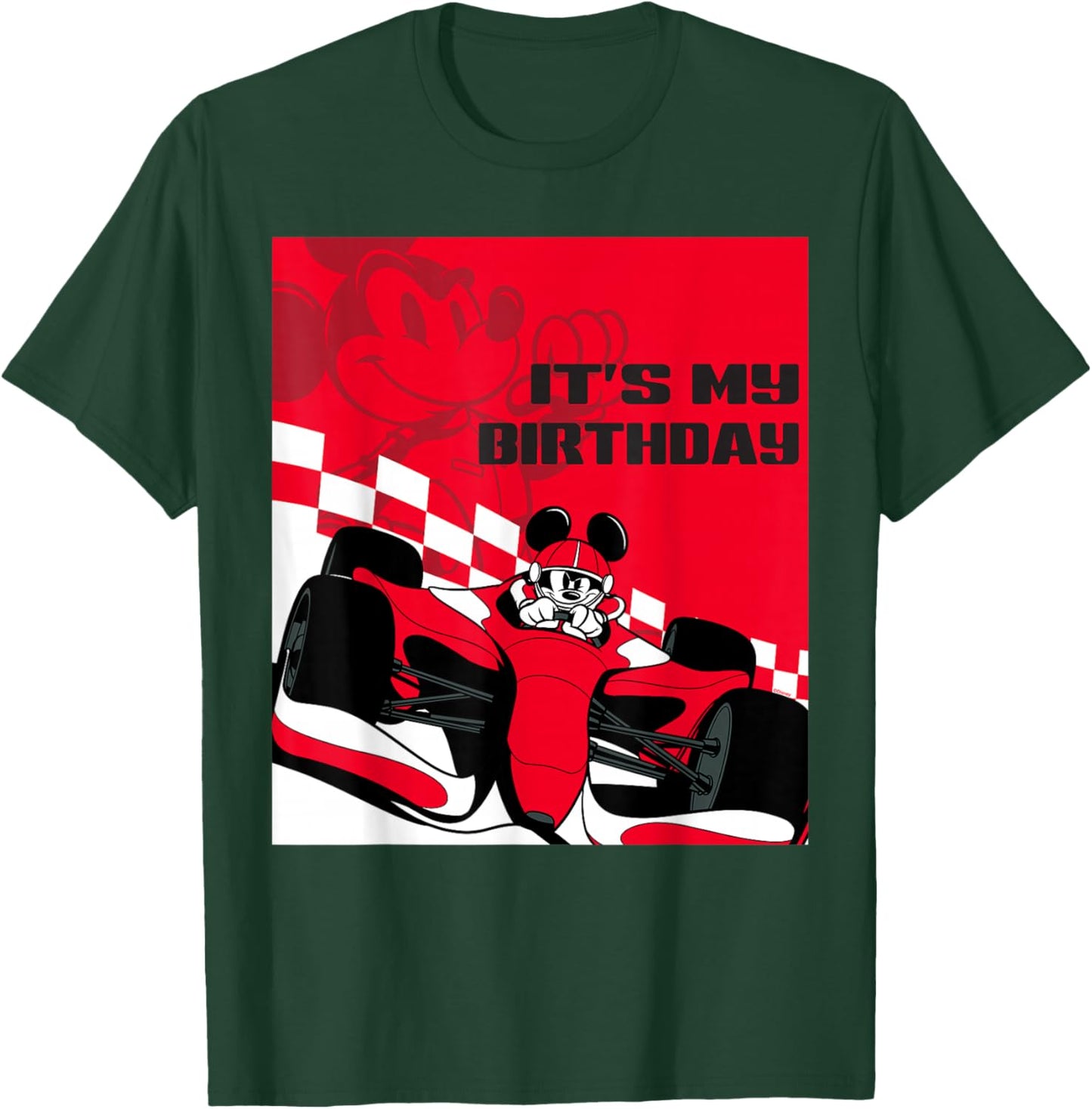 Disney Racing It's My Birthday Mickey Mouse Race Car Party T-Shirt - T-Shirt | Forest