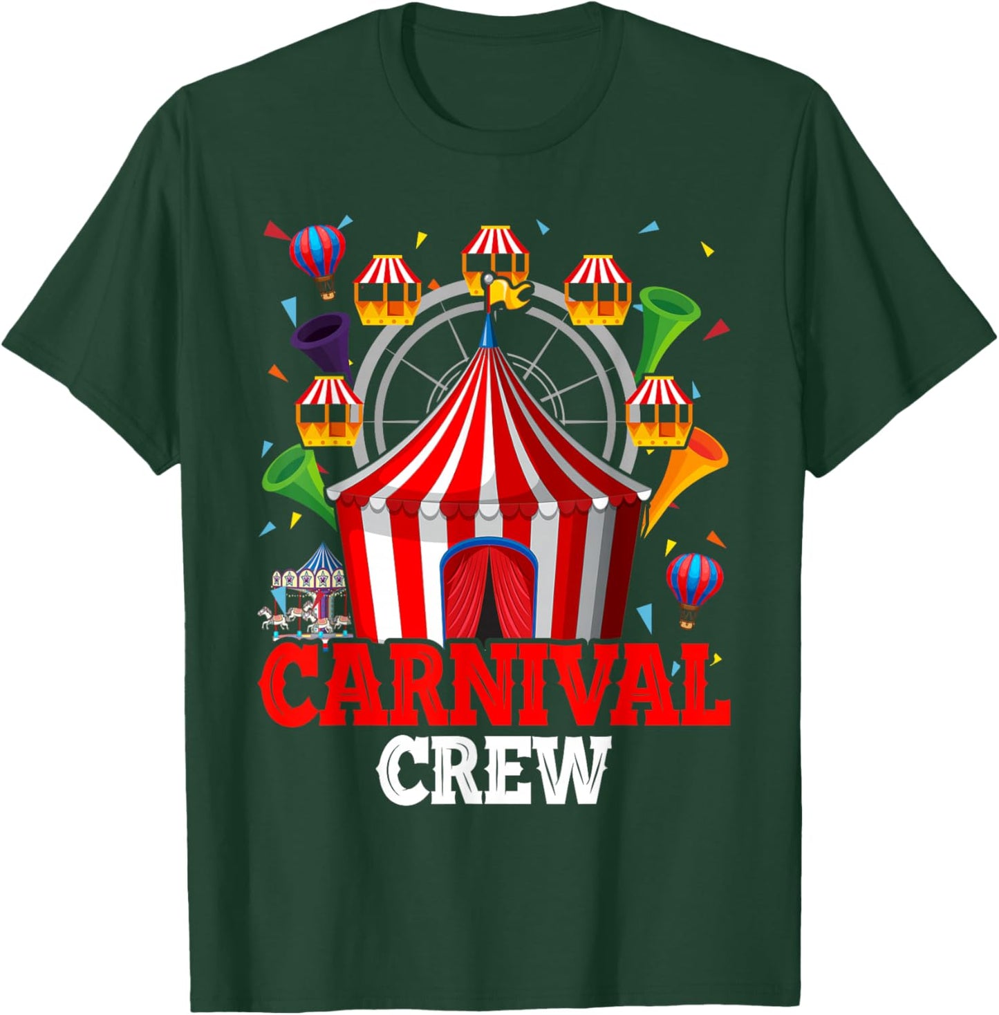 Carnival Crew for Birthday Theme Party Matching Family T-Shirt - T-Shirt | Forest