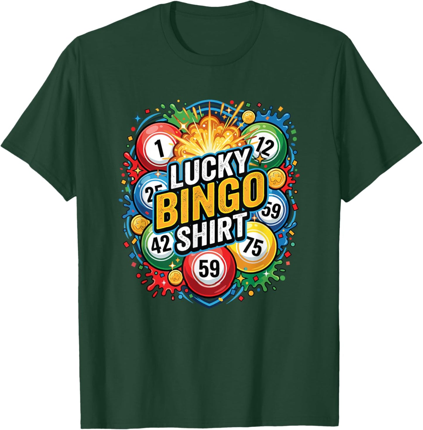 Lucky Bingo Game Player Quote This is My Lucky Bingo T-Shirt - T-Shirt | Forest