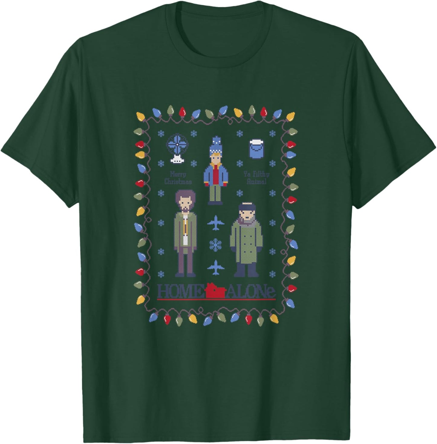 Home Alone Vintage Christmas Holiday Bandits T-Shirt - T-Shirt | Forest