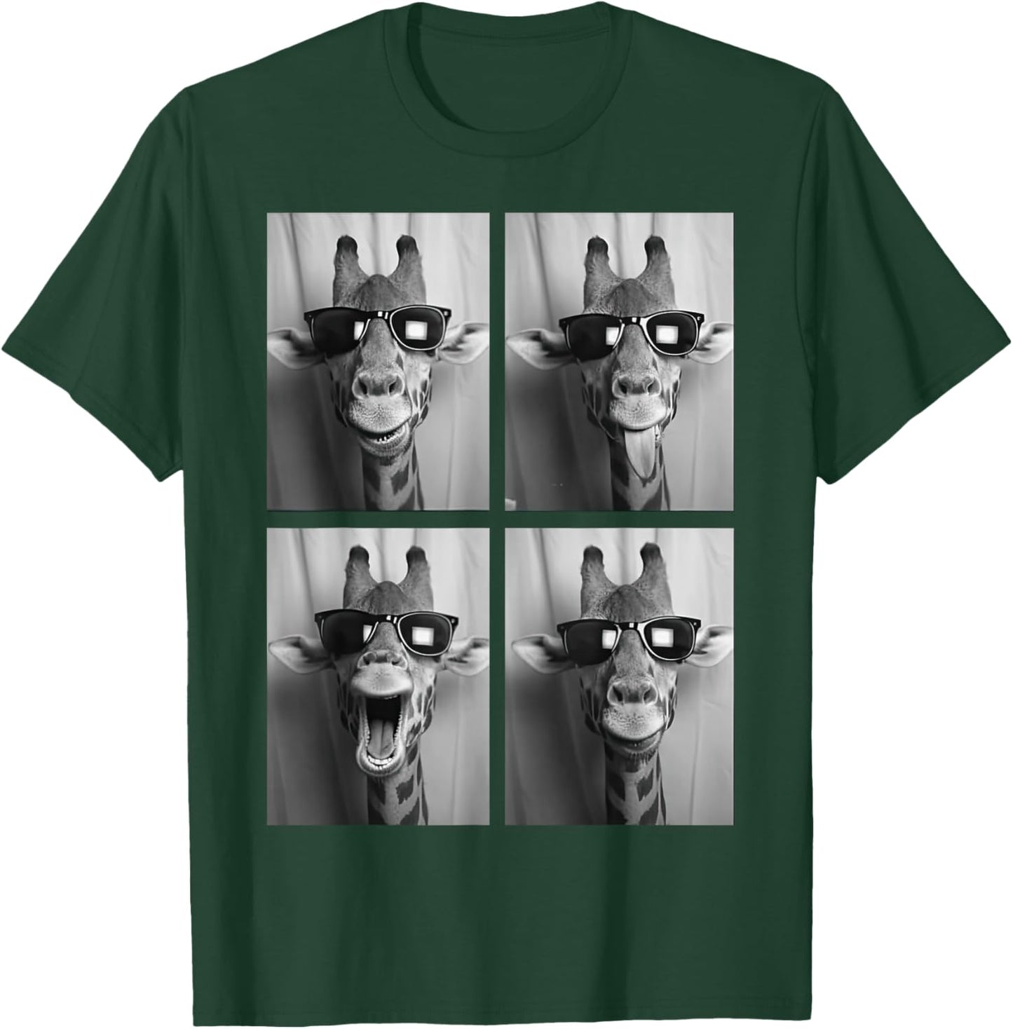 Retro Safari Wildlife Photo Booth Giraffe T-Shirt - T-Shirt | Forest