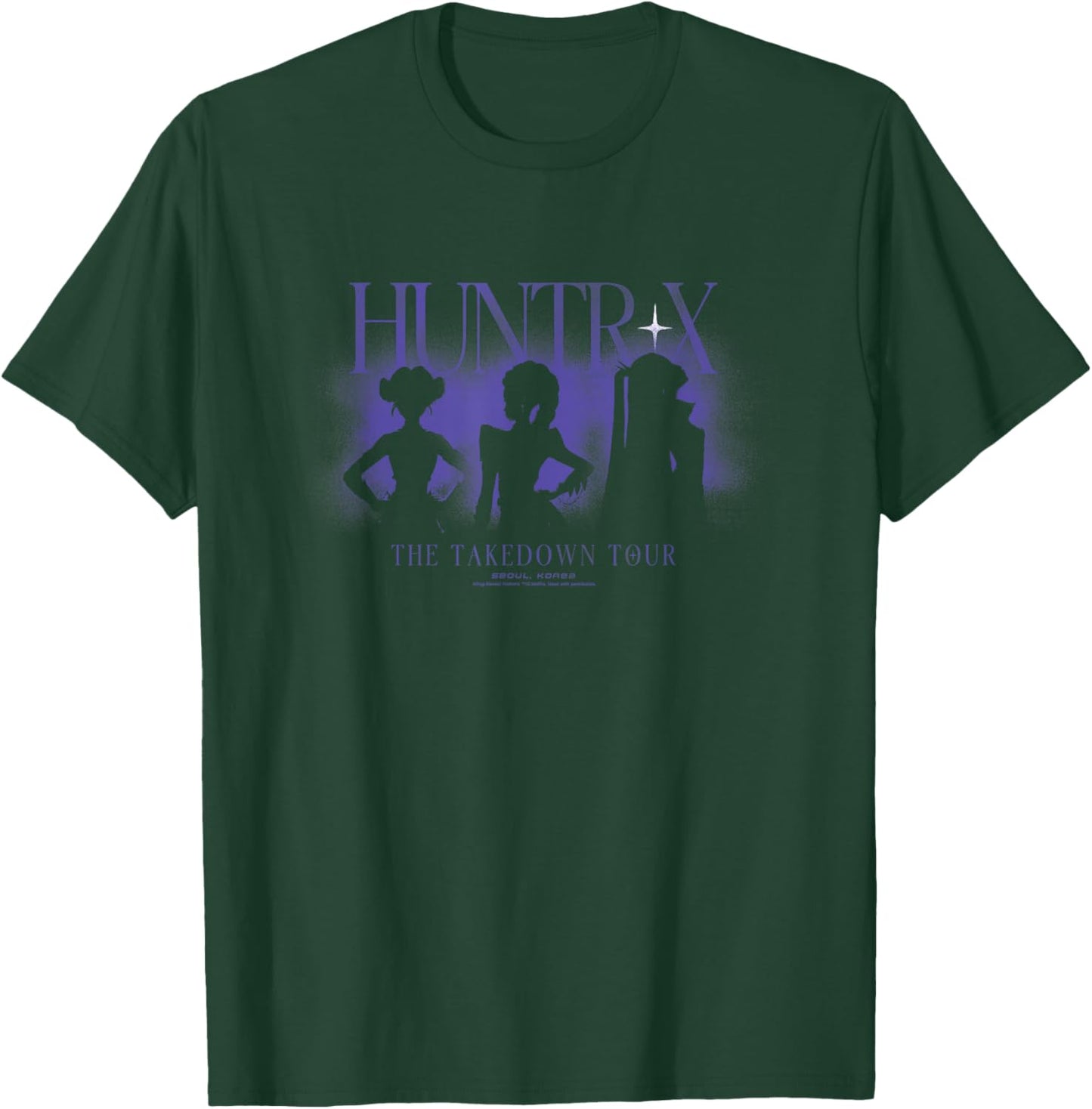 Kpop Demon Hunters Halloween Huntrix The Takedown Tour T-Shirt - T-Shirt | Forest