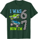 I was 6 Now I'm 7 Kids Boys Monster Trucks Birthday T-Shirt - T-Shirt | Forest