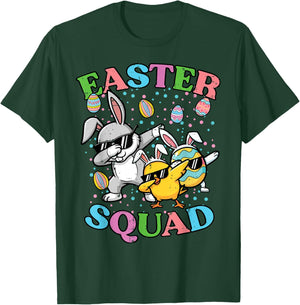 Easter Squad Bunny Egg Chick Dab Crew Matching Men Women Kid T-Shirt - T-Shirt | Forest