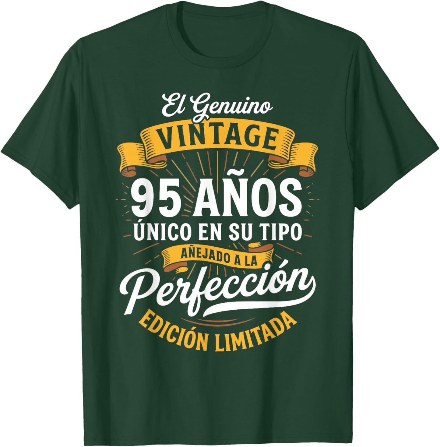 Vintage 95th Birthday Men Funny 95 Birthday Spanish T-Shirt - T-Shirt | Forest