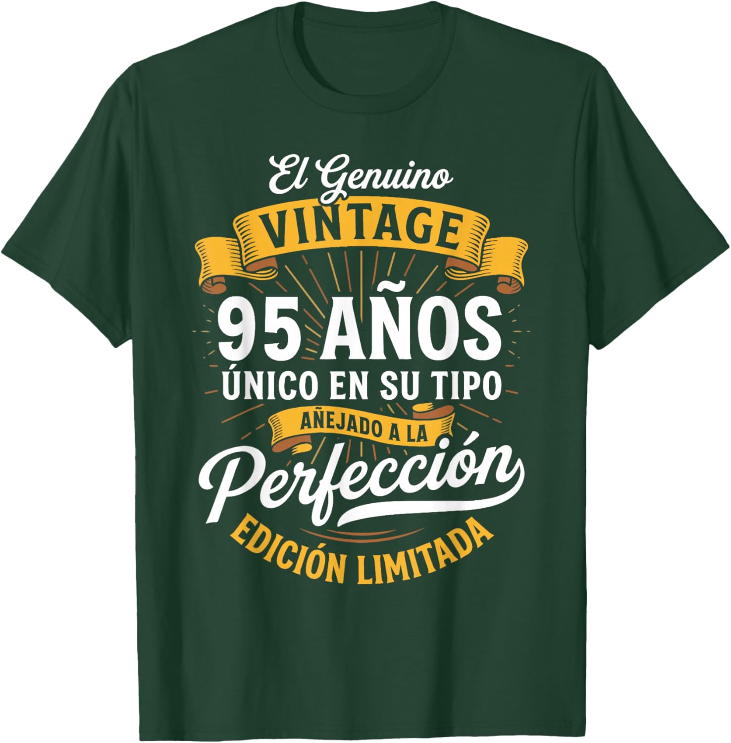 Vintage 95th Birthday Men Funny 95 Birthday Spanish T-Shirt - T-Shirt | Forest