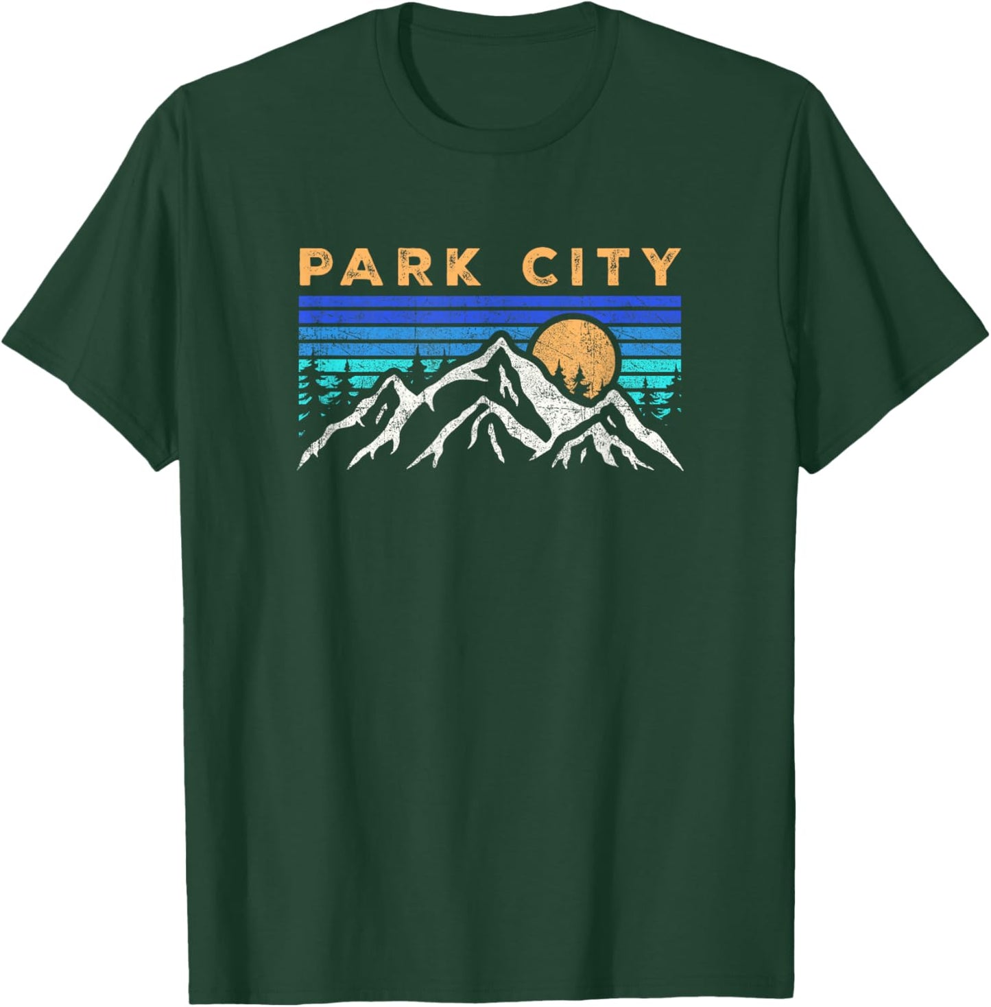 Park City Utah Retro Mountain Souvenir Vintage T-Shirt - T-Shirt | Forest