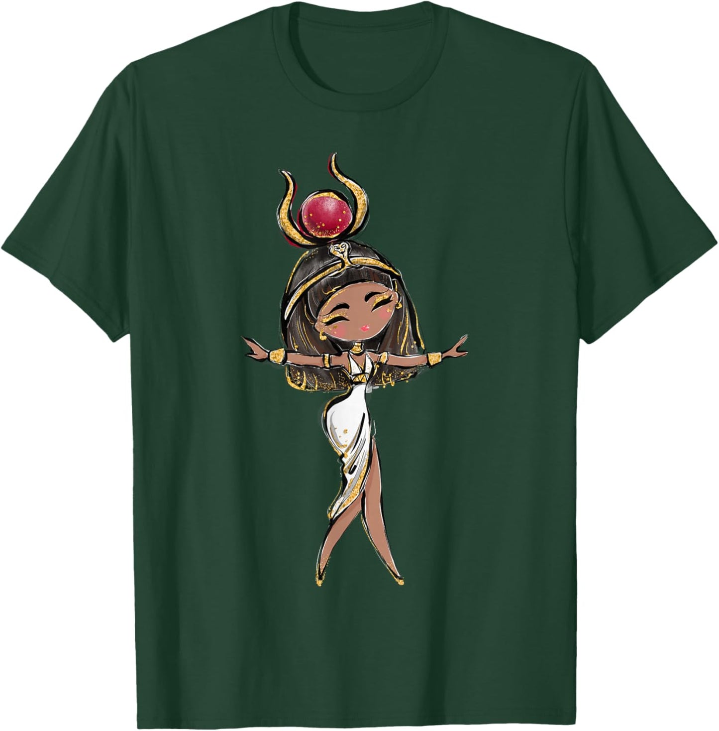 Hathor Ancient Egyptian Egypt Trip Art Decor T-Shirt - T-Shirt | Forest
