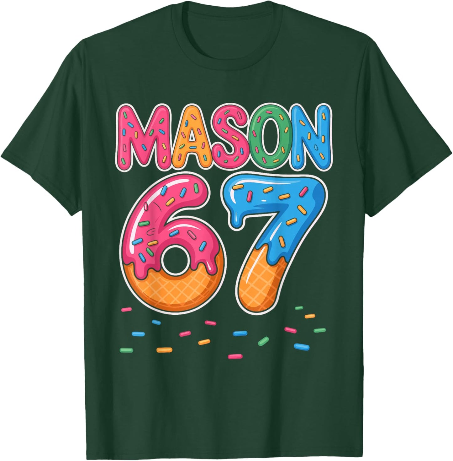 Ice Cream Drip Mason Six Seven 6 7 Gen Alpha Slang Meme 67 T-Shirt - T-Shirt | Forest
