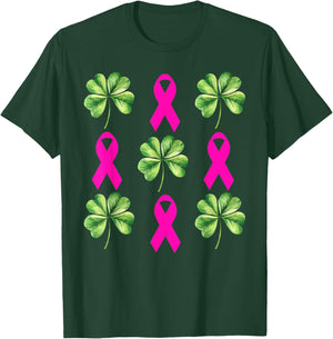 Shamrock Ribbon Mammography Mammo Radiology St Patrick’s Day T-Shirt - T-Shirt | Forest
