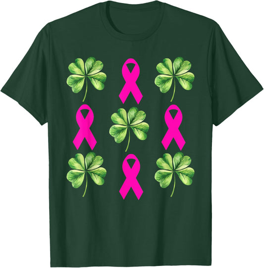 Shamrock Ribbon Mammography Mammo Radiology St Patrick’s Day T-Shirt - T-Shirt | Forest
