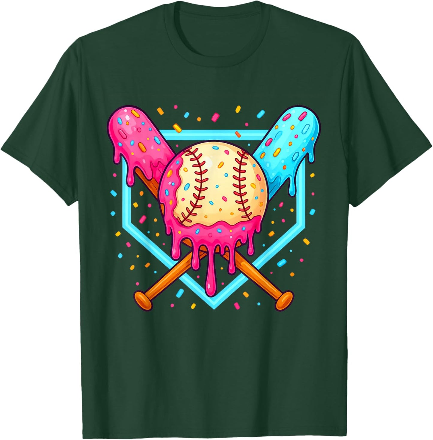 Baseball Sport Respect The Drip Boys Baseball T-Shirt - T-Shirt | Forest