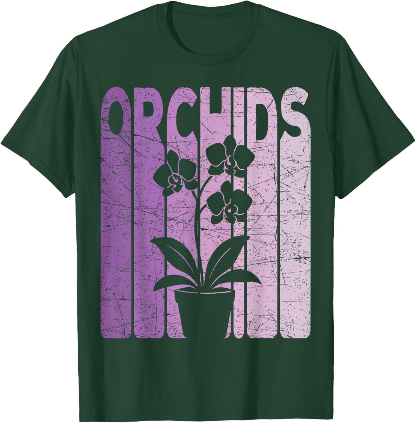 Orchids Vintage Botanist Retro Orchid Flower Gardening T-Shirt - T-Shirt | Forest