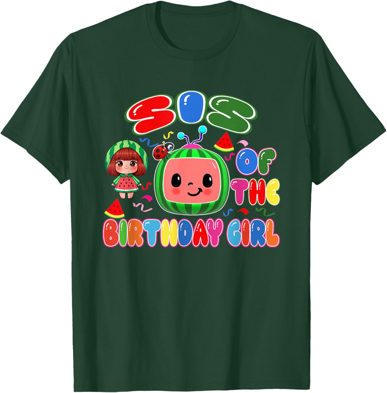 Sis of The Birthday Girl Melon Family Matching Funny T-Shirt - T-Shirt | Forest
