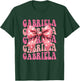 Gabriela Name Coquette Bow Aesthetic Girls T-Shirt - T-Shirt | Forest