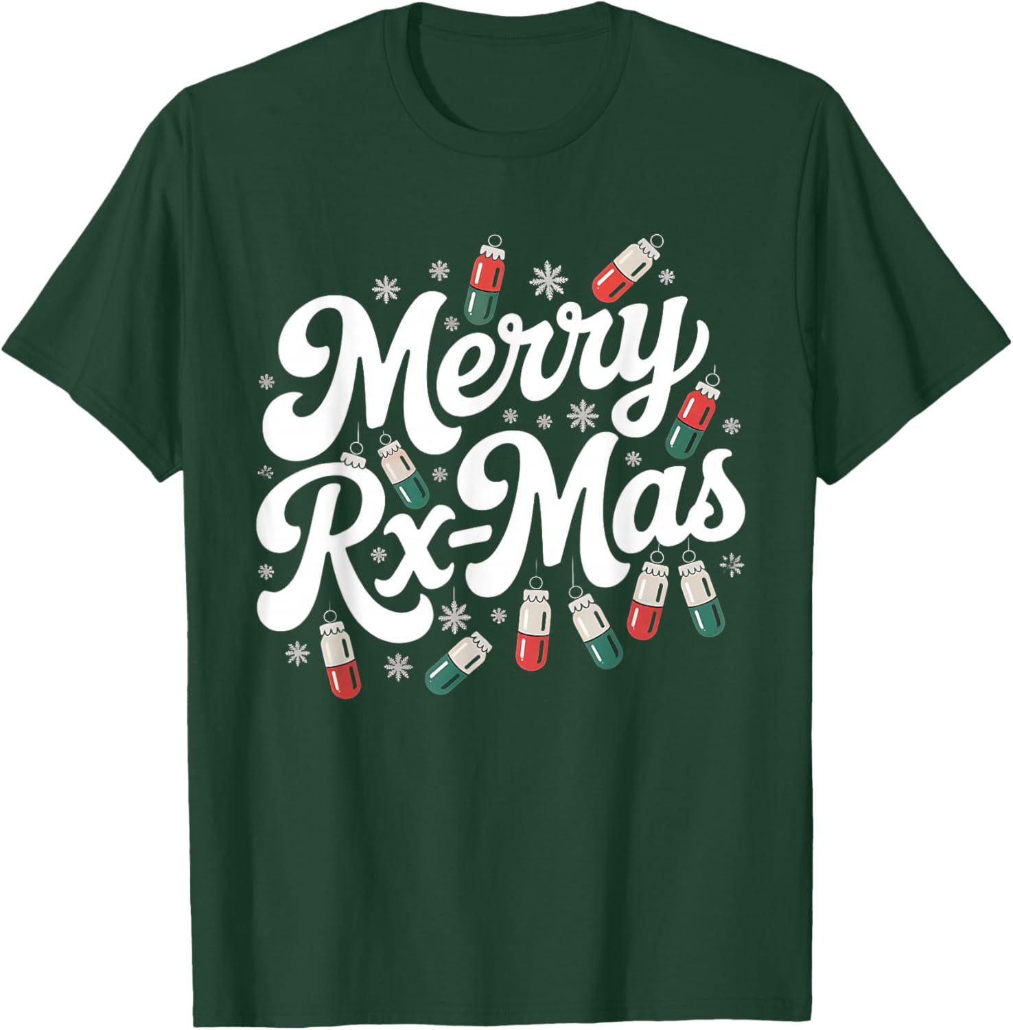 Pharmacy Technician Christmas Pharmacist Pharmacy Student T-Shirt - T-Shirt | Forest
