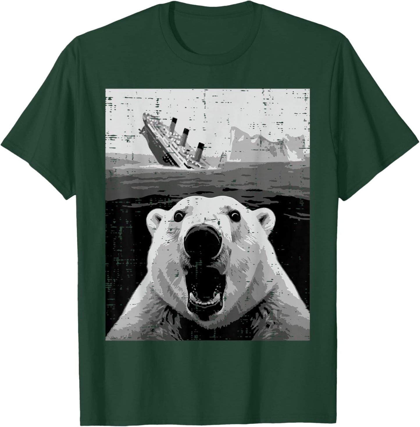 Polar Bear Sinking Titanic Selfie Funny Meme Men Women Kids T-Shirt - T-Shirt | Forest