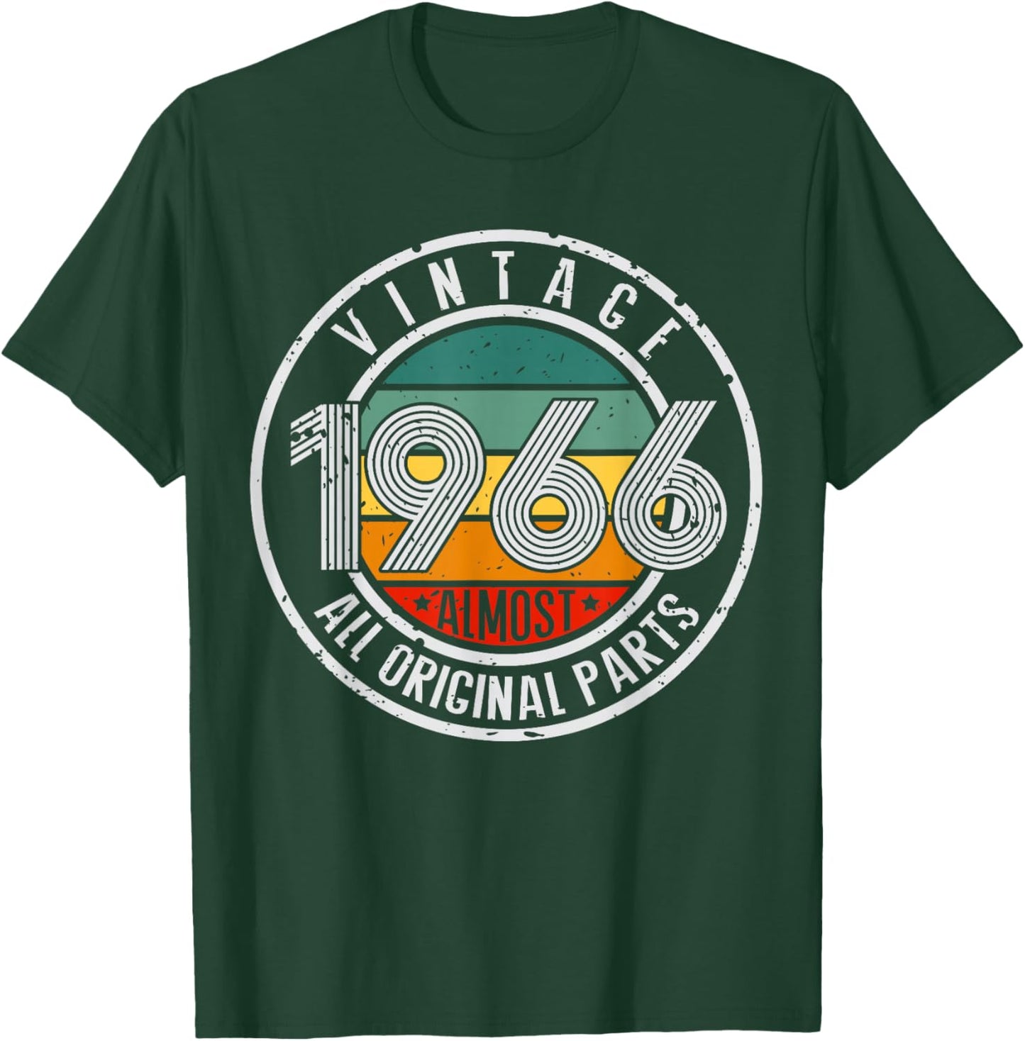 Vintage 1966 Classic 60th Birthday Retro Turnin 60 Years Old T-Shirt - T-Shirt | Forest