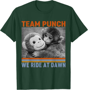 Retro Team Punch Monkey Ride At Dawn Hopecore T-Shirt - T-Shirt | Forest