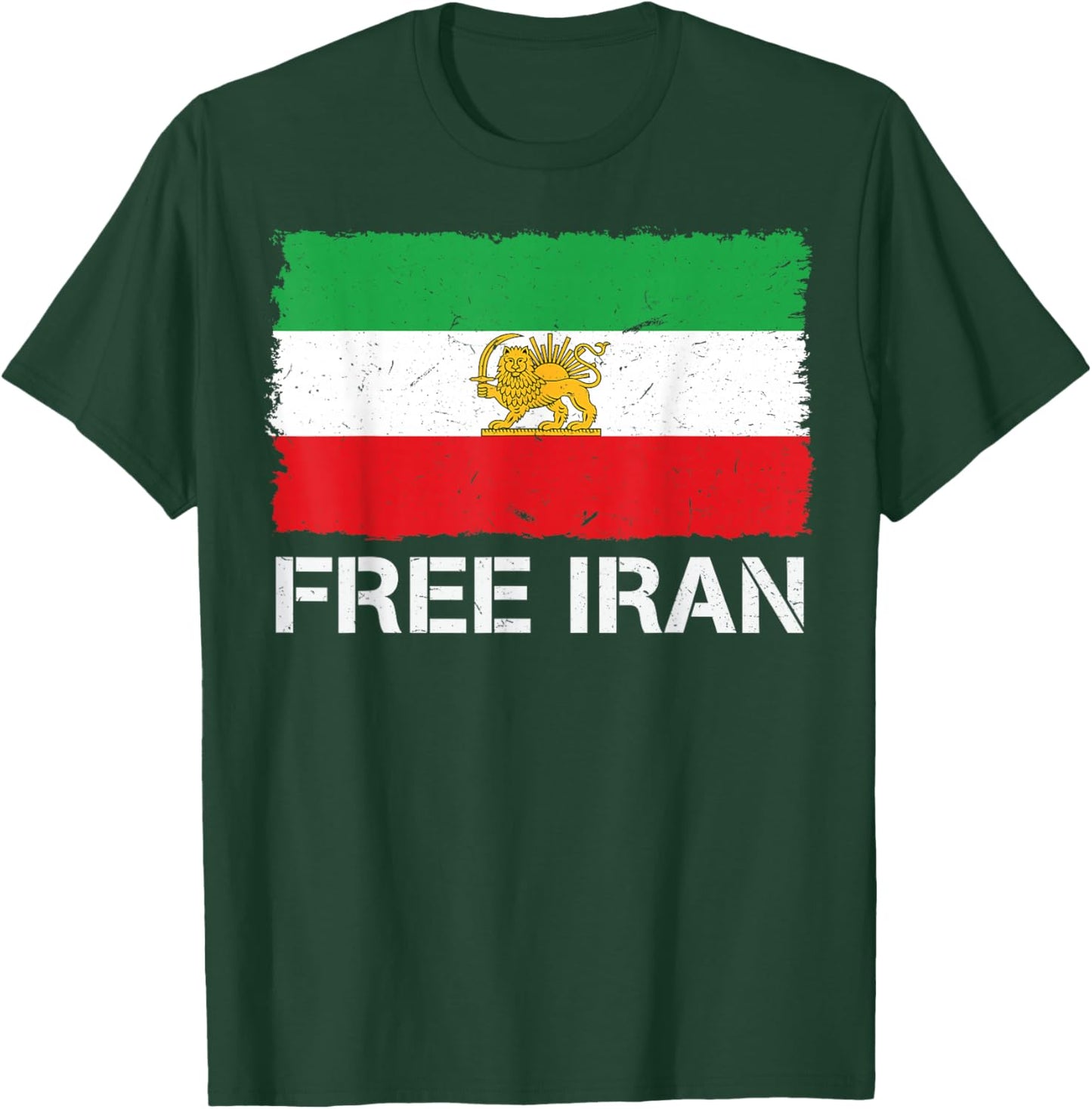 Free Iran Iran Flag Lion Persian Freedom Iran MIGA T-Shirt - T-Shirt | Forest