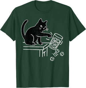 Abolish ICE Funny Black Cat Pushing Ice Cat Meme Men Women T-Shirt - T-Shirt | Forest
