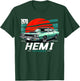 1970 70 Hemi Roadrunner Classic Vintage Old Car USA Flag T-Shirt - T-Shirt | Forest
