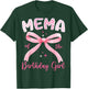 Mema of The Birthday Girl Pink Coquette Bow Family T-Shirt - T-Shirt | Forest