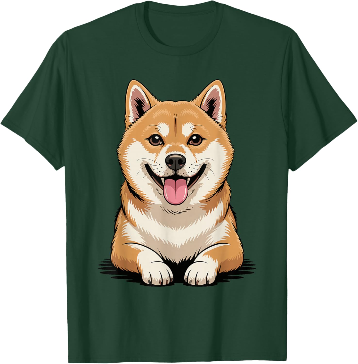 Cute Puppy Breed Artistic Shiba Japanese Brushwood Shiba Inu T-Shirt - T-Shirt | Forest