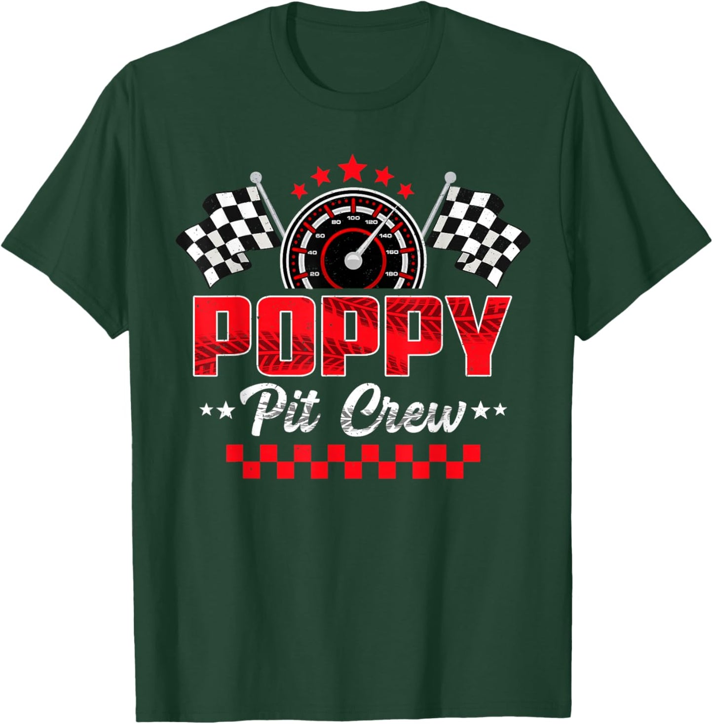 Race Car Birthday Party Racing Family Poppy Pit Crew T-Shirt - T-Shirt | Forest