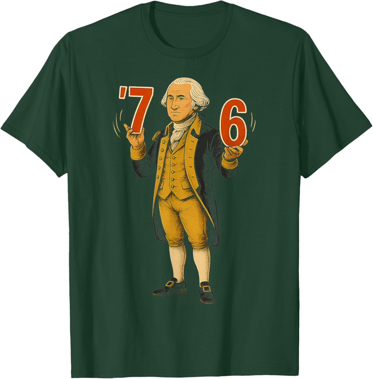 6-7 7-6 George Washington T-Shirt - T-Shirt | Forest