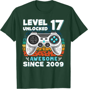 17th Birthday for Boys 17 Years Birthday Kids Gifts T-Shirt - T-Shirt | Forest