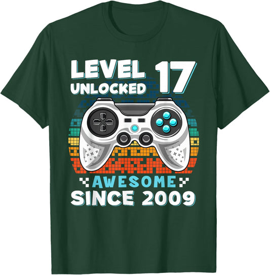17th Birthday for Boys 17 Years Birthday Kids Gifts T-Shirt - T-Shirt | Forest