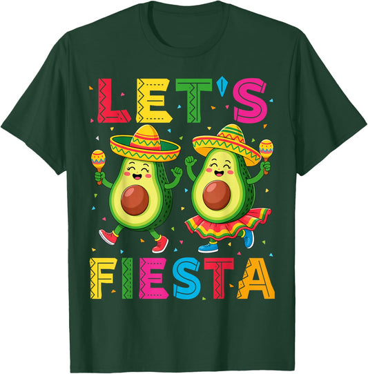 Let's Fiesta Cinco De Mayo Mexican Party Men Women Kids T-Shirt - T-Shirt | Forest