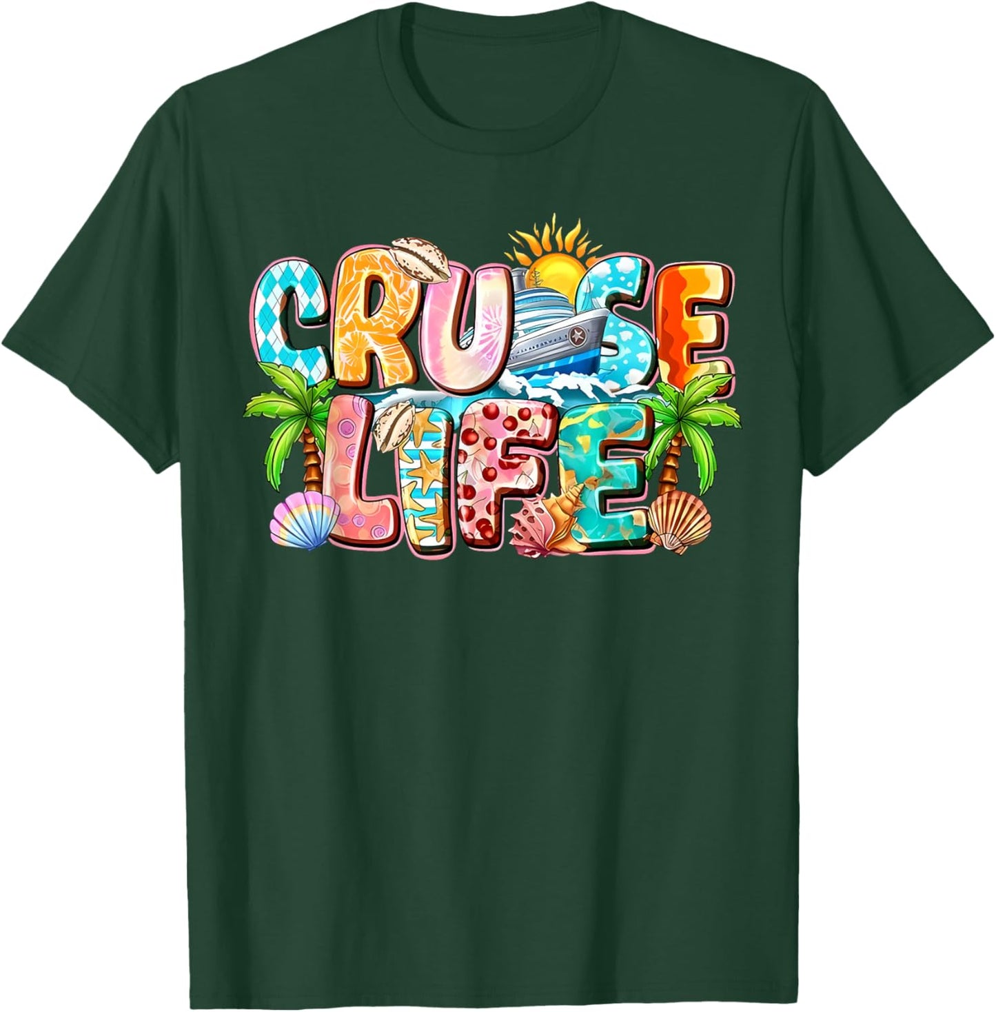 Family Cruise Life Cruise Outfits 2026 Matching T-Shirt - T-Shirt | Forest