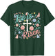 Easter He is Risen Cross Flowers Religious Women Girls Kids T-Shirt - T-Shirt | Forest