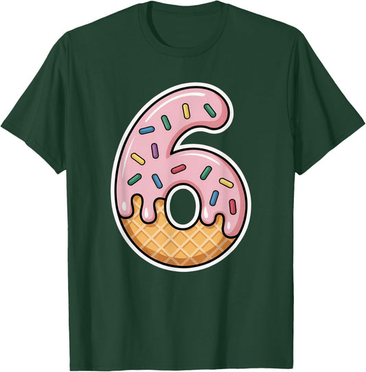 Number 6 Ice Cream Drip Six Seven 67 Meme 6th Birthday Boy T-Shirt - T-Shirt | Forest