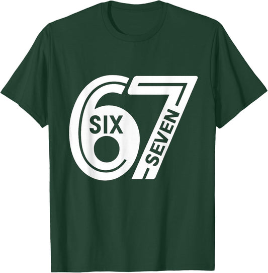 Fun Six Seven 6 7 Meme T-Shirt - T-Shirt | Forest