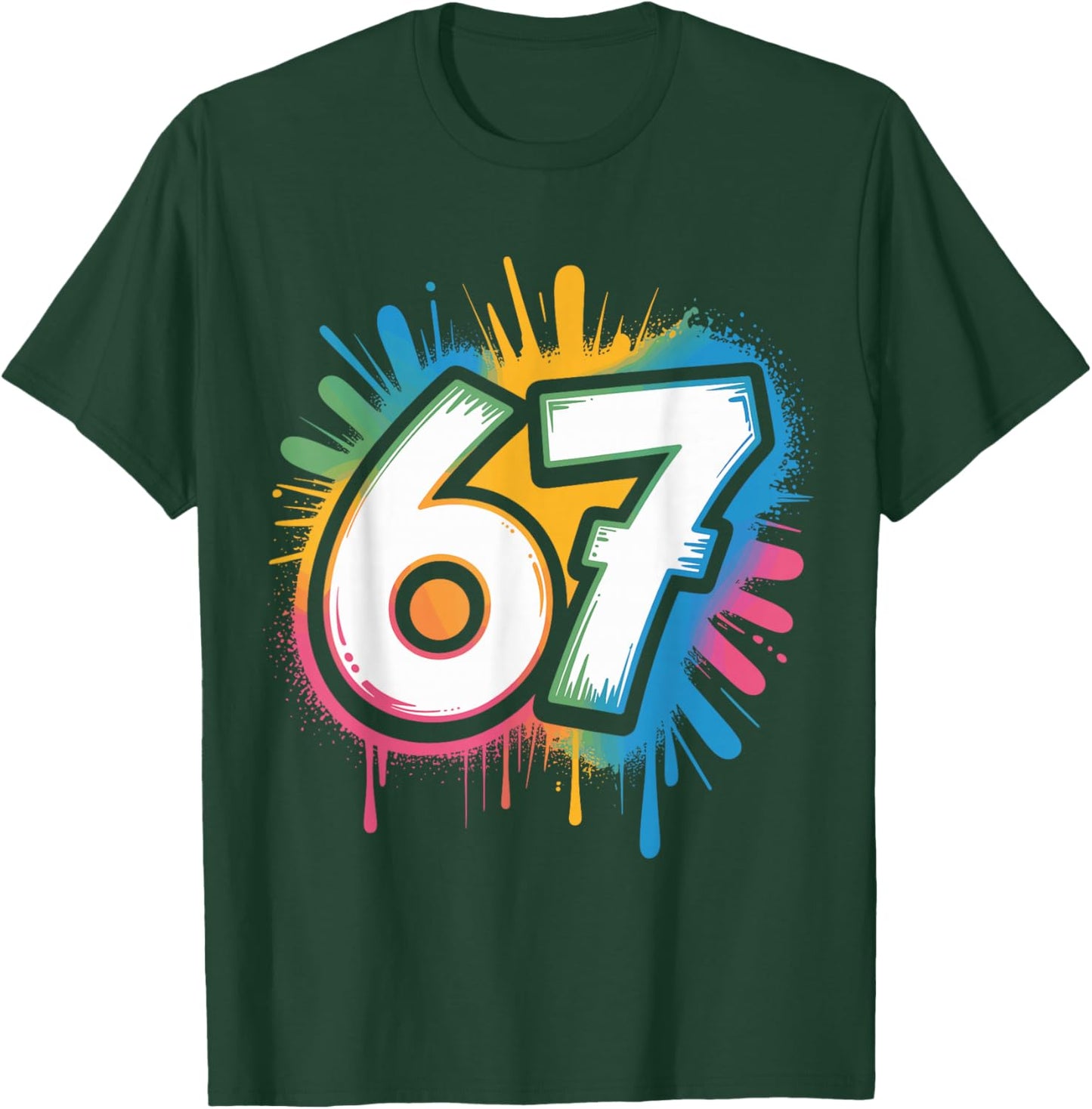 67 Meme Six Seven 6 7 Funny Brainrot Rizz Gen Alpha T-Shirt - T-Shirt | Forest