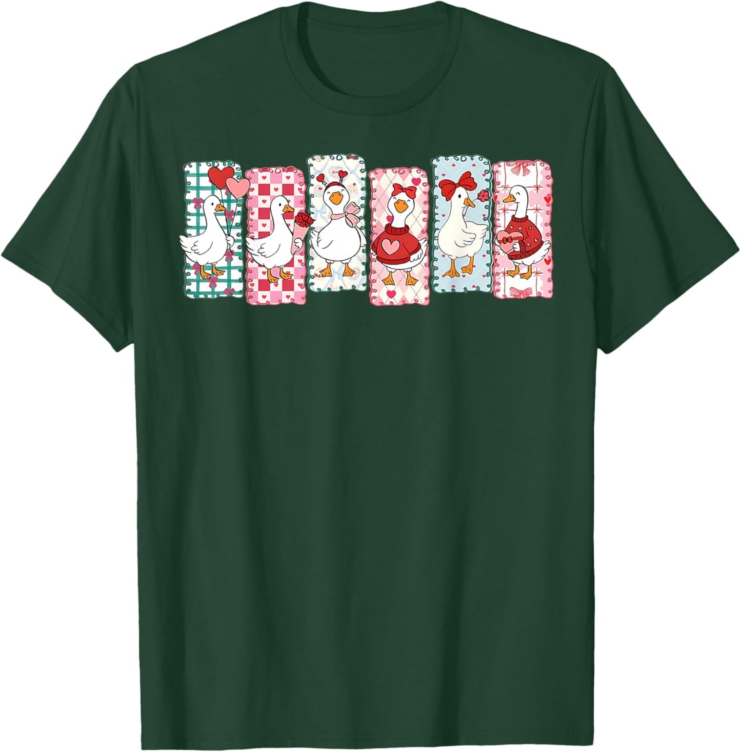 Just A Lovely Goose Cute Goose Valentine's Day T-Shirt - T-Shirt | Forest