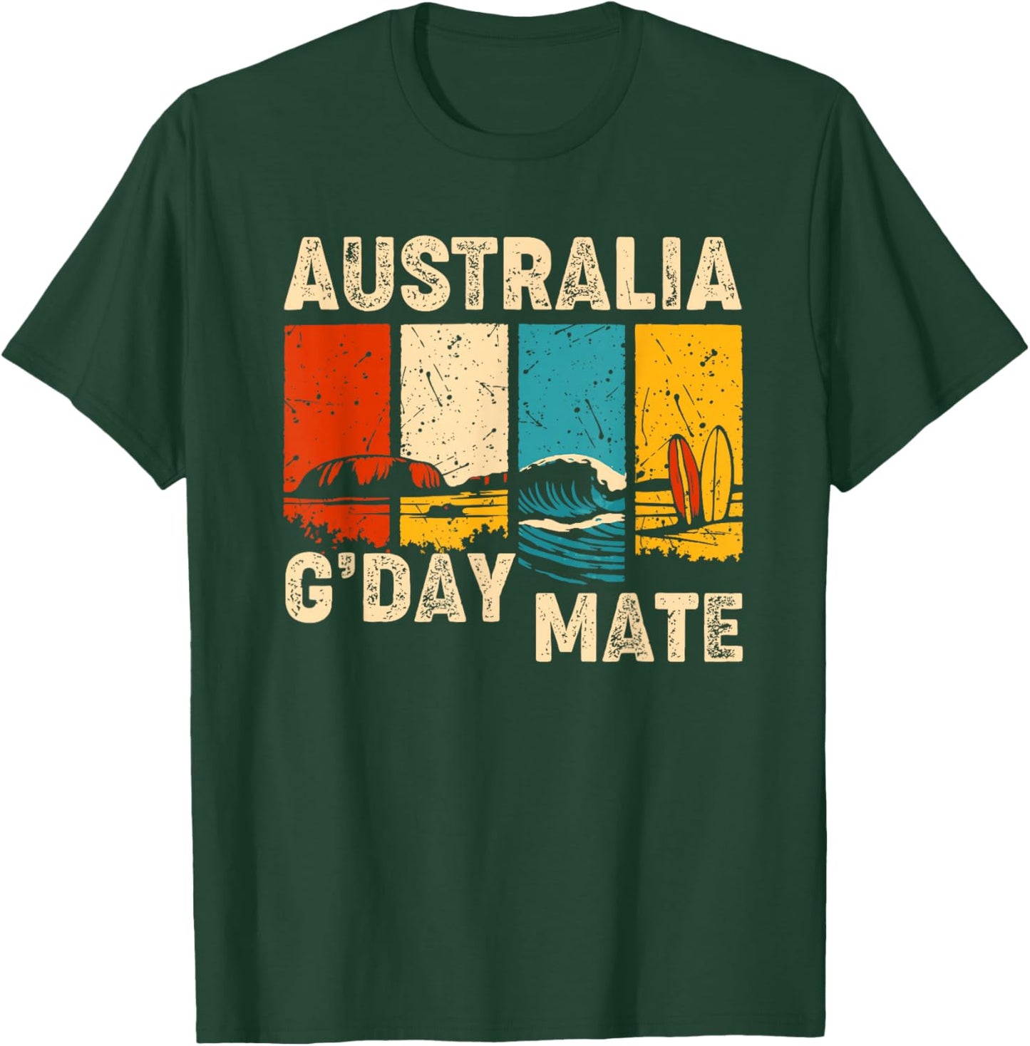 Australia G'Day Mate Shirt Funny Aussie Australian Nature T-Shirt - T-Shirt | Forest