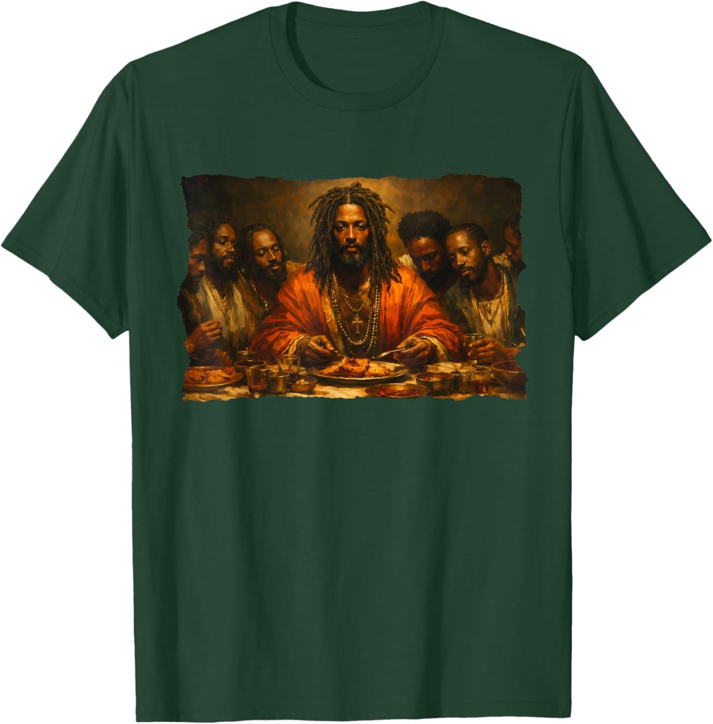 Black Jesus Last Supper T-Shirt - T-Shirt | Forest