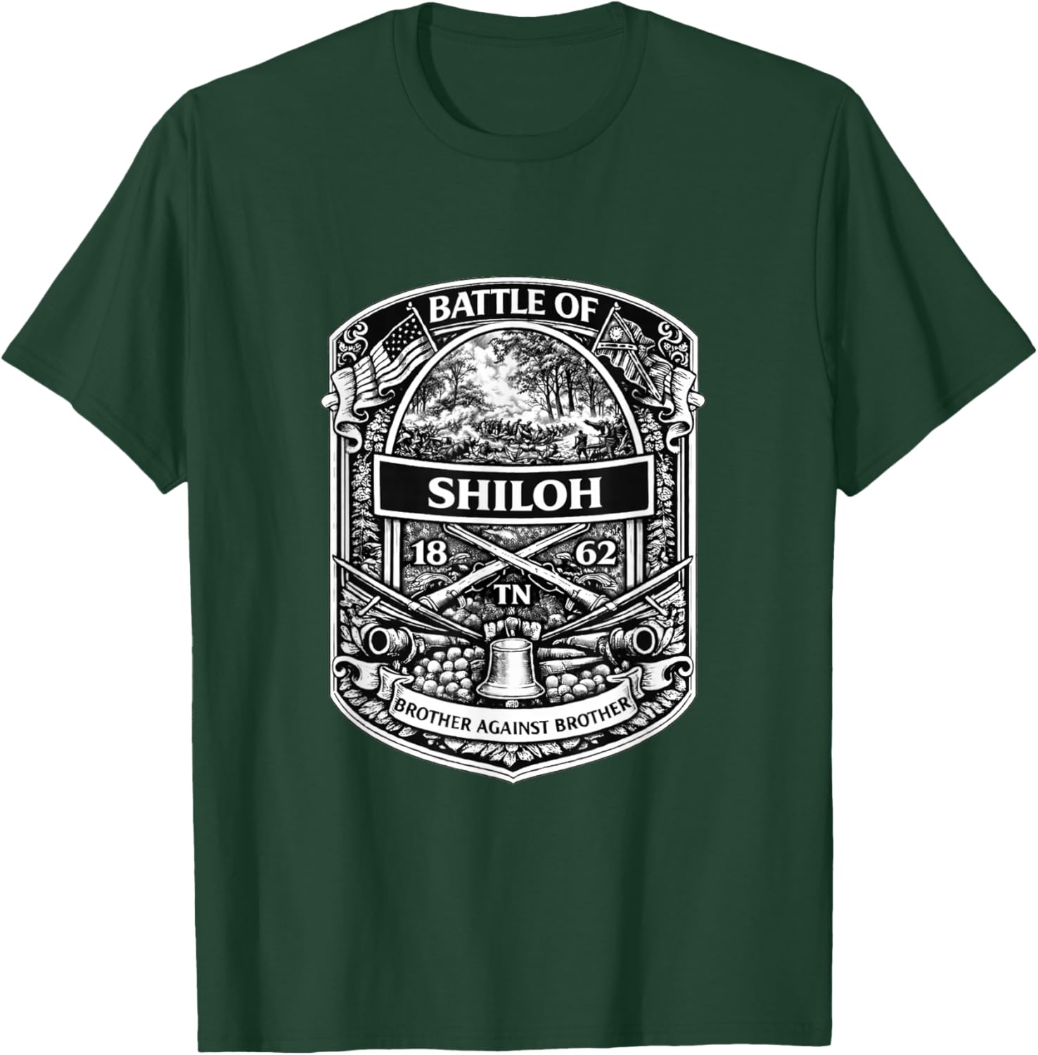 Shiloh Tennessee Civil War Battle US USA American History T-Shirt - T-Shirt | Forest